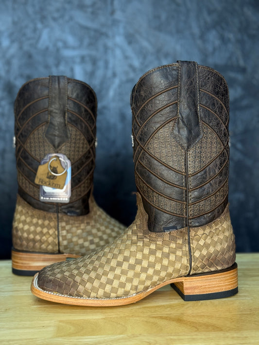 'Prescott'- Basketweave Leather Boot