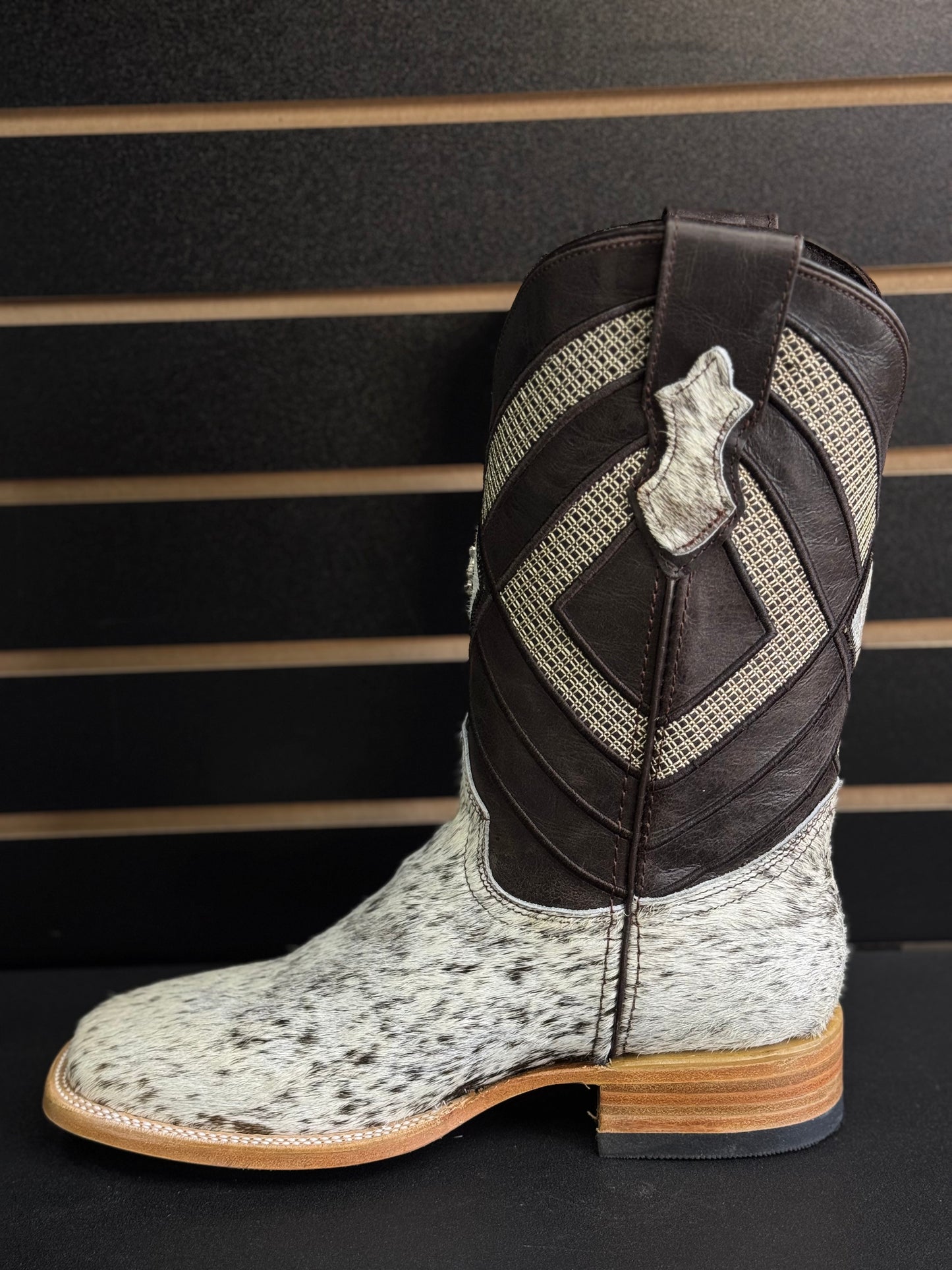 Men's Square Toe Cowhide Boot- Sz. 8.5