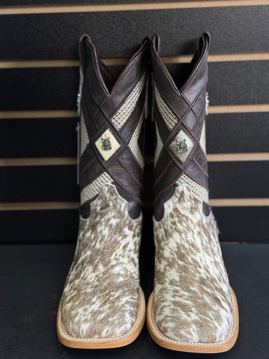 Men's Square Toe Cowhide Boot- Sz. 9