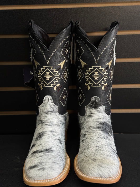 Men's Square Toe Cowhide Boot- Sz. 8