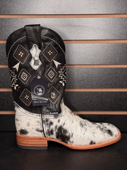 Men's Square Toe Cowhide Boot- Sz. 9.5