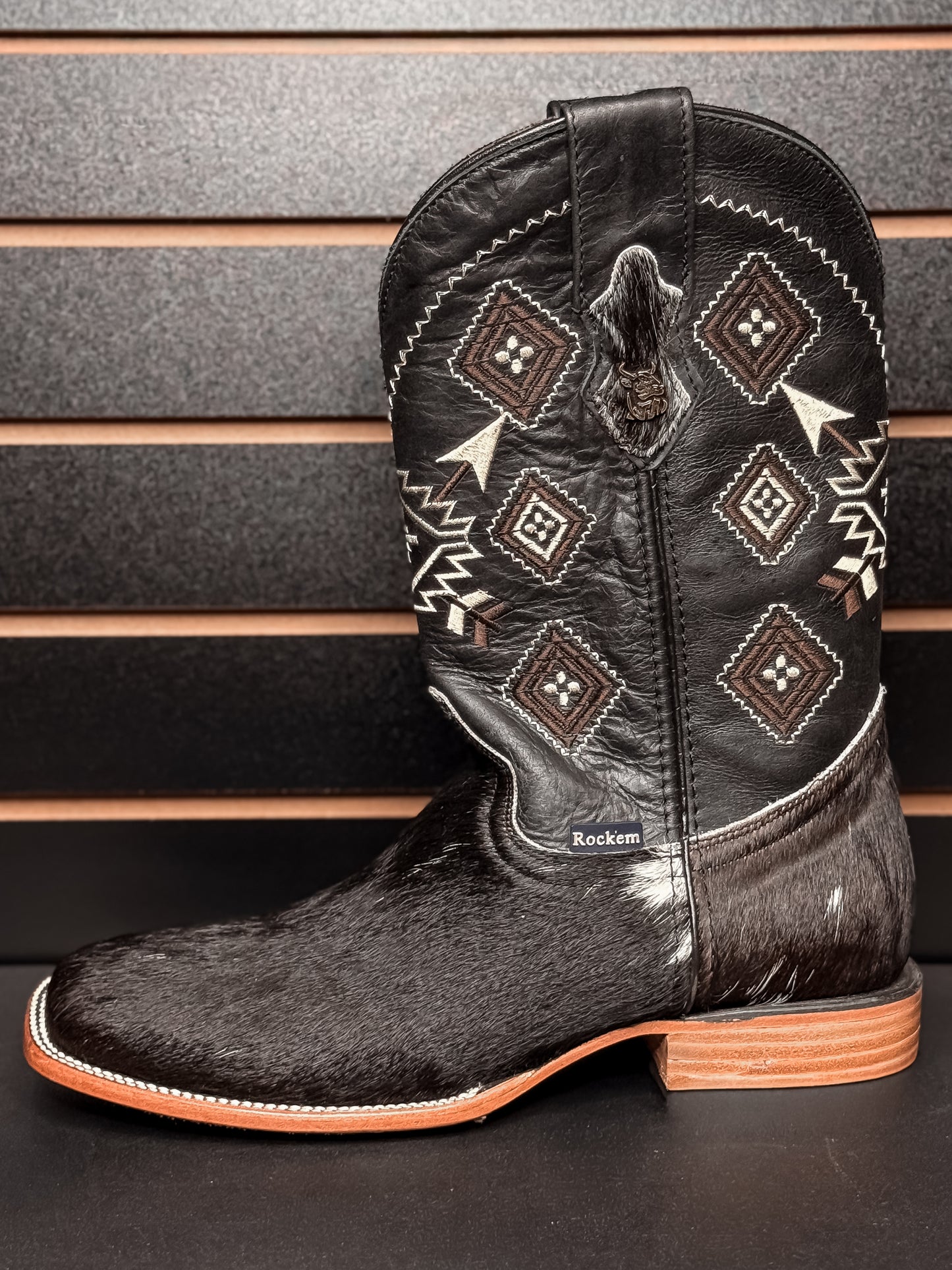 Men's Square Toe Cowhide Boot- Sz. 10