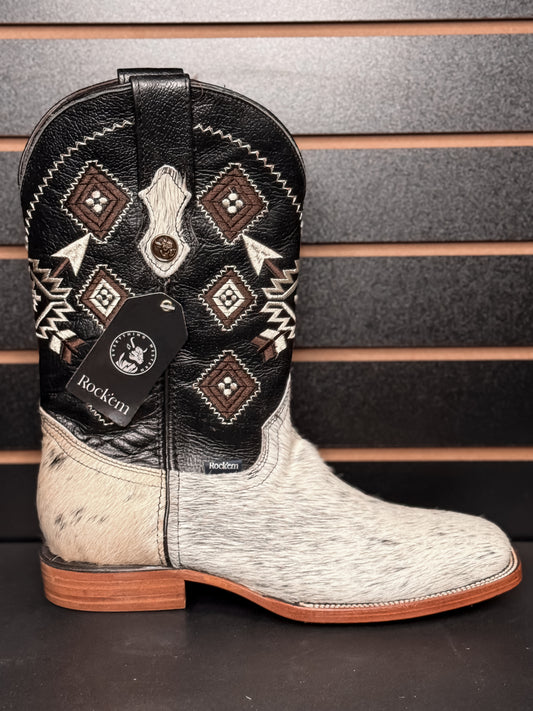 Men's Square Toe Cowhide Boot- Sz. 10.5