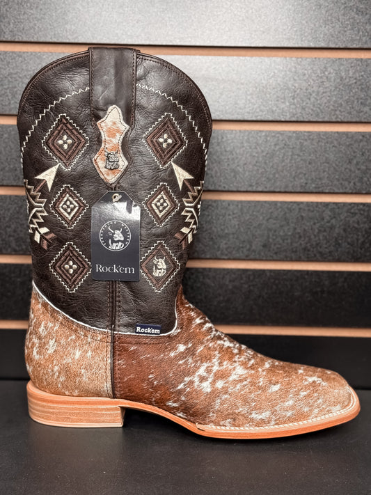 Men's Square Toe Cowhide Boot- Sz. 12