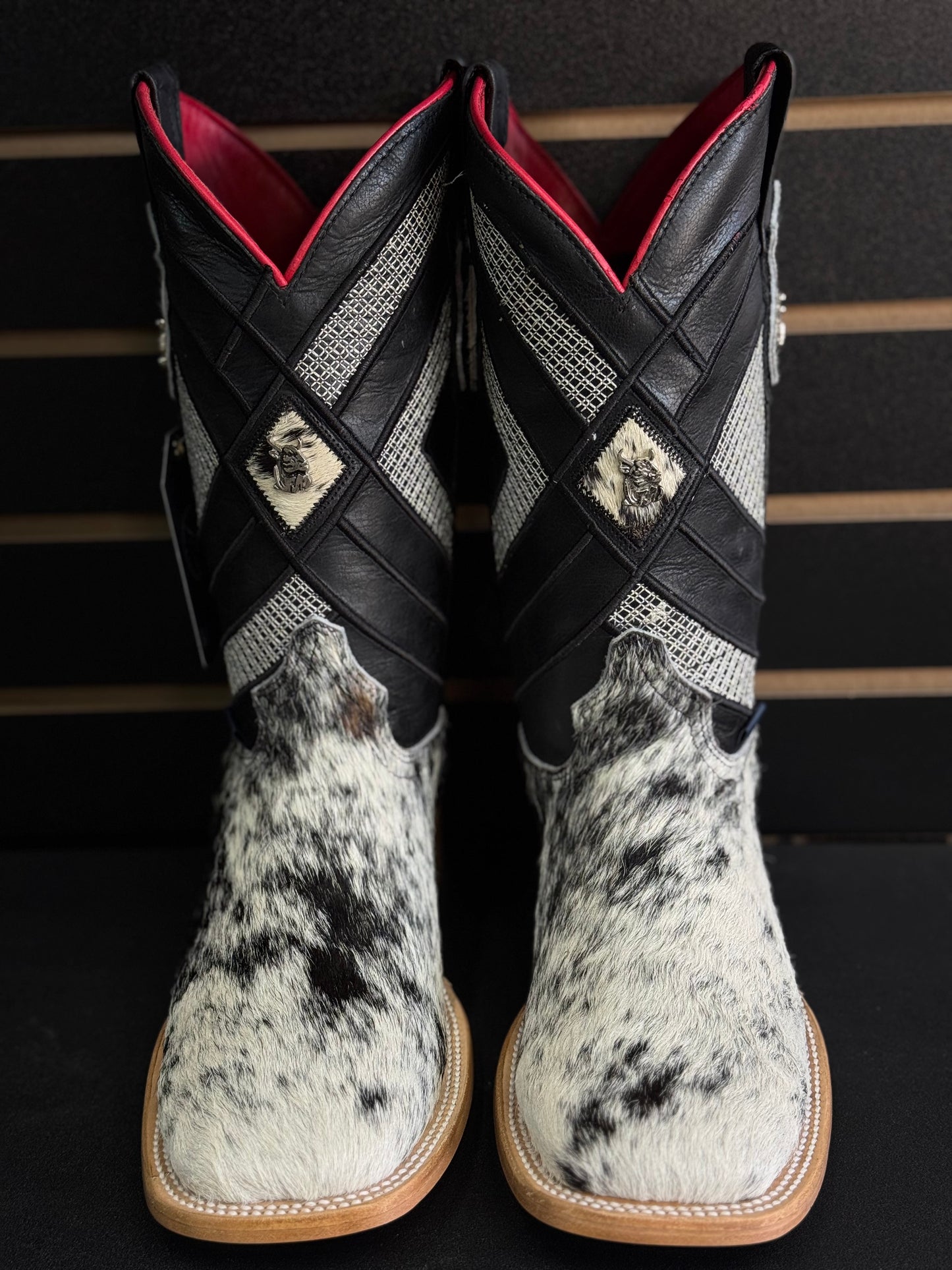 Men's Square Toe Cowhide Boot- Sz. 7.5