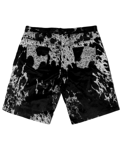 Cowhide Shorts | Black and White