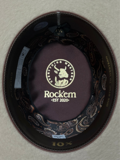 10x ’Silverbelly’ Open Crown Grizzly Felt Hat