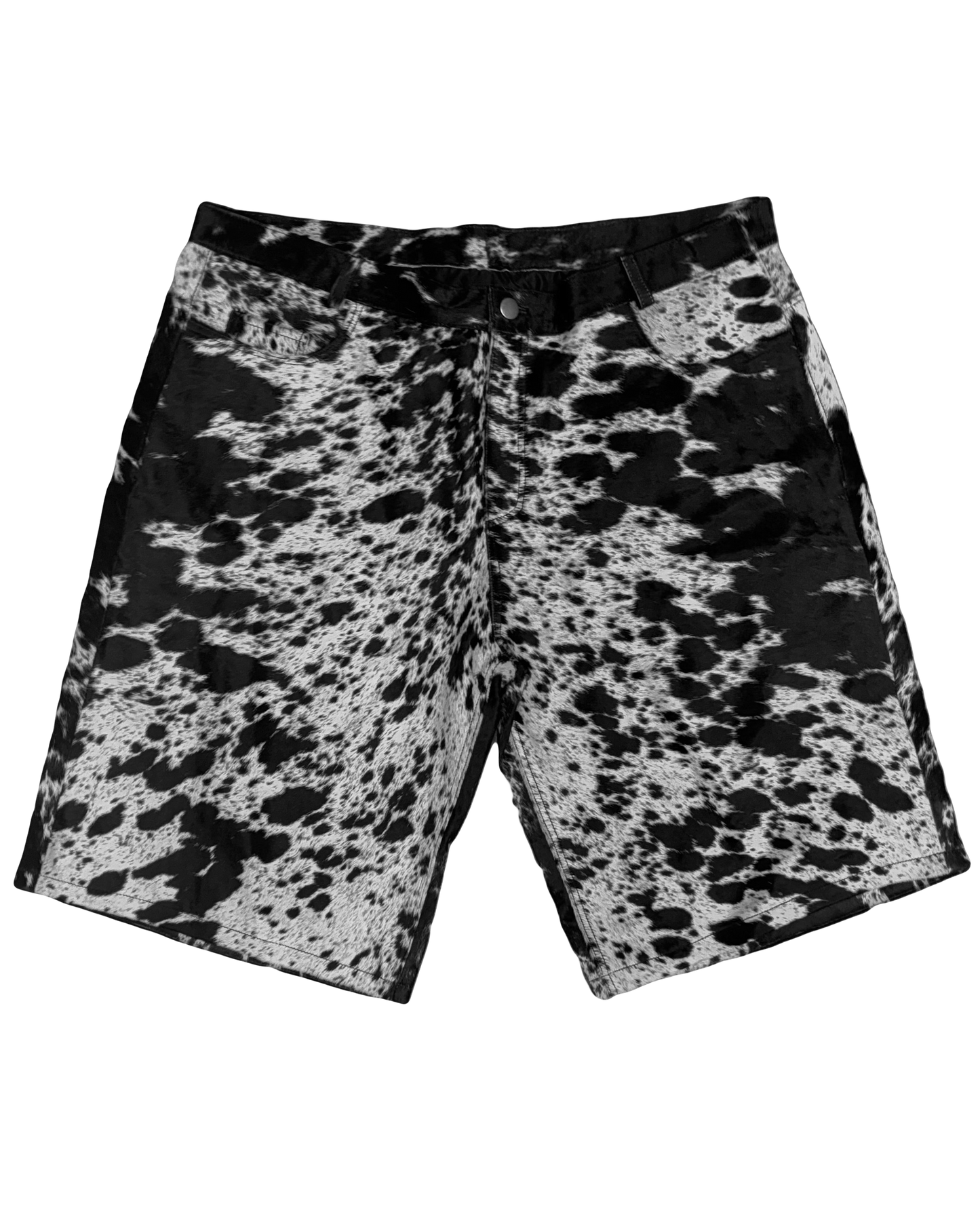 Cowhide Shorts | Black and White