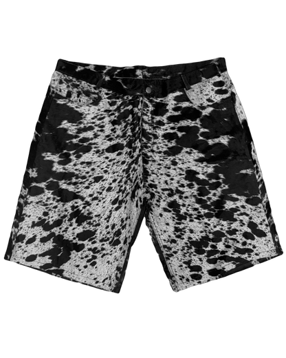 Cowhide Shorts | Black and White