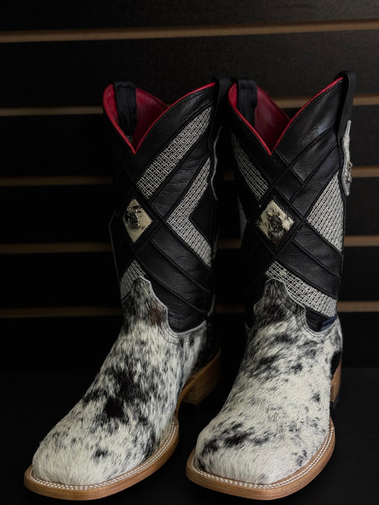 Men's Square Toe Cowhide Boot- Sz. 7.5