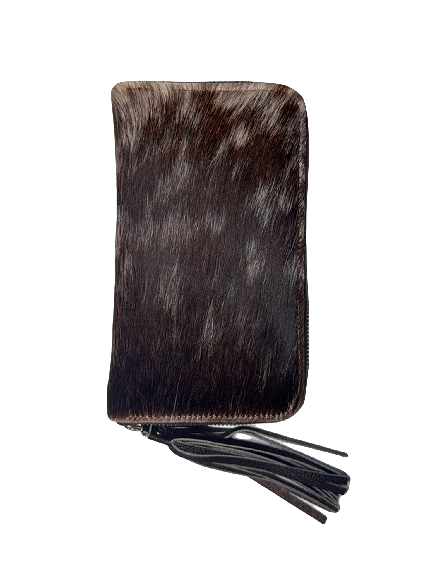 Cowhide Purse | Brown and White