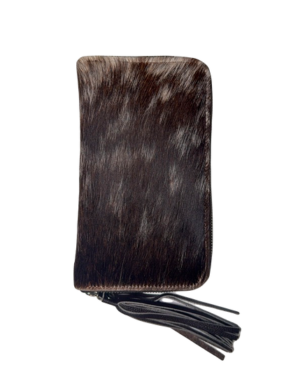 Cowhide Purse | Brown and White