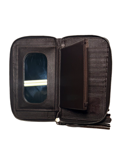 Cowhide Purse | Brown and White