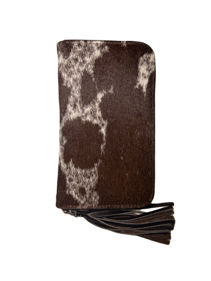 Cowhide Purse | Brown and White