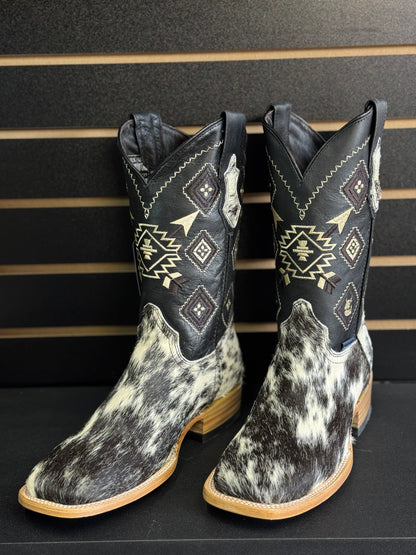 Men's Square Toe Cowhide Boot- Sz. 7