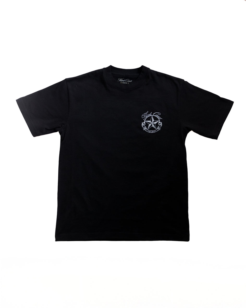 Silver Filigree T-Shirt 'Black'