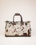 Cowhide Duffle | Brown and White