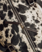 Cowhide Duffle | Brown and White