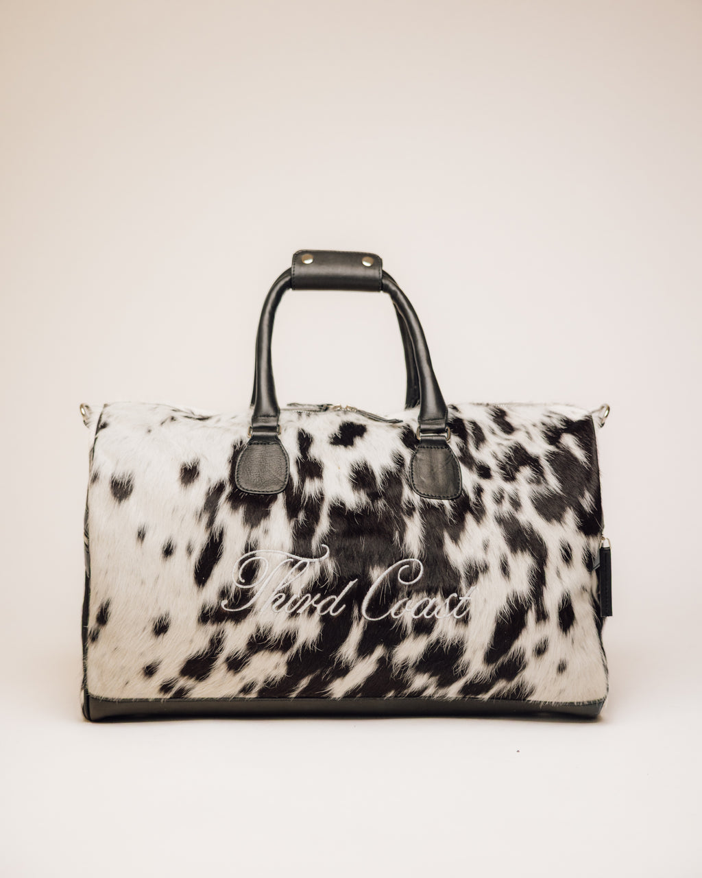 Cowhide Duffle | Black and White
