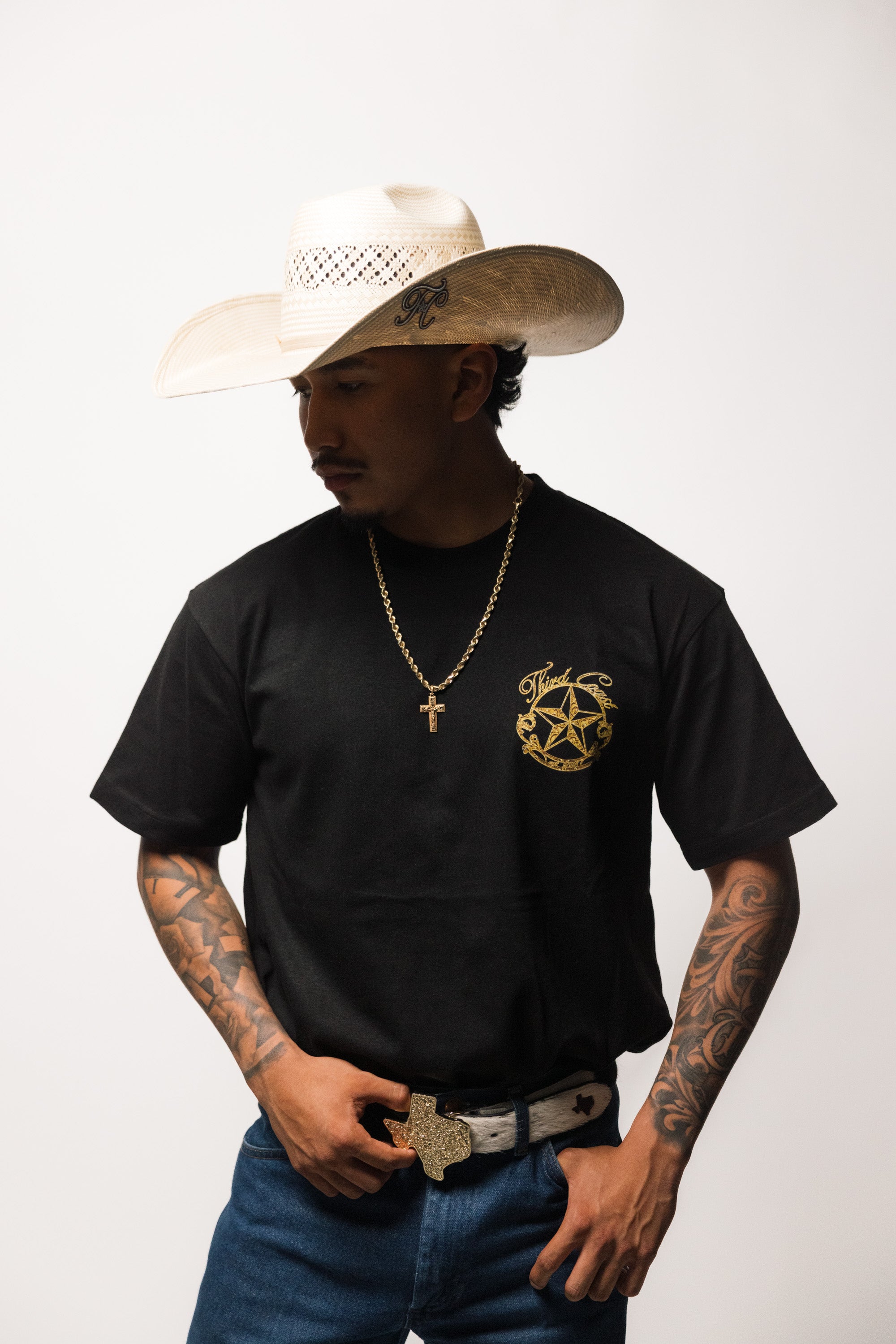 Gold Filigree T-Shirt 'Black'