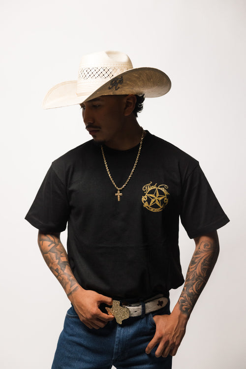 Gold Filigree T-Shirt 'Black'