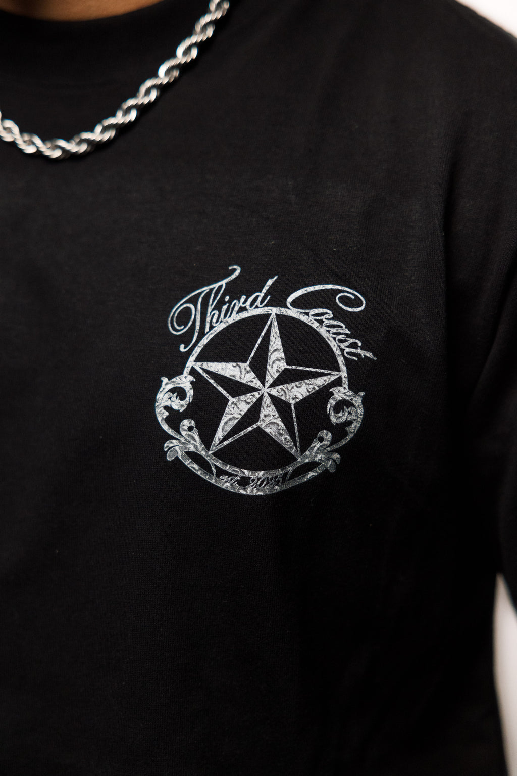 Silver Filigree T-Shirt 'Black'