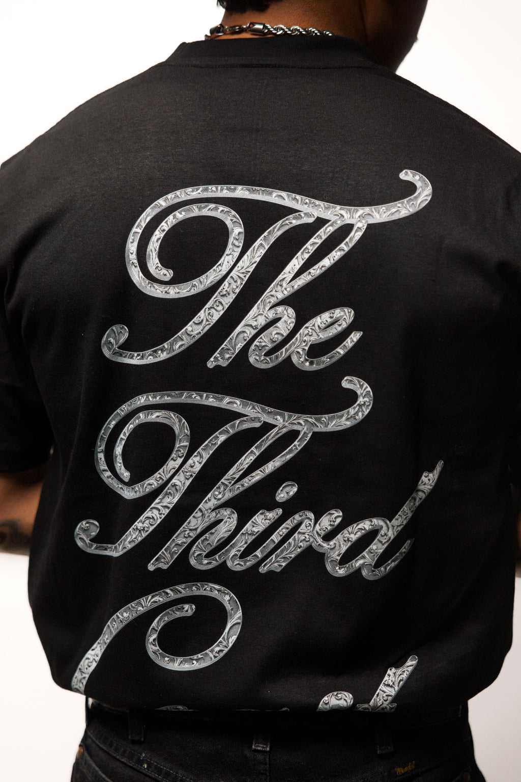 Silver Filigree T-Shirt 'Black'