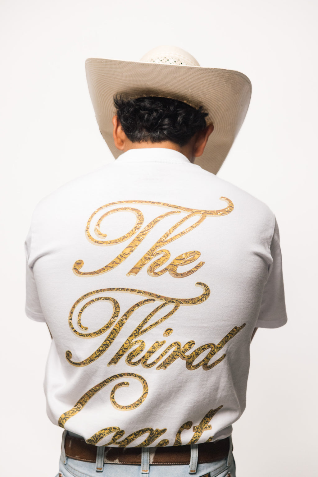 Gold Filigree T-Shirt 'White'