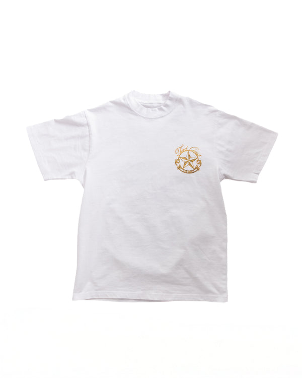 Gold Filigree T-Shirt 'White'