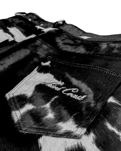 Cowhide Shorts | Black and White