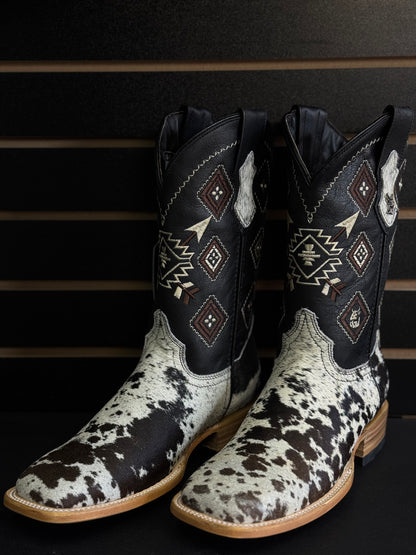 Men's Square Toe Cowhide Boot- Sz. 8