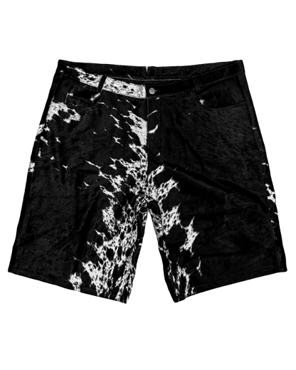 Cowhide Shorts | Black and White