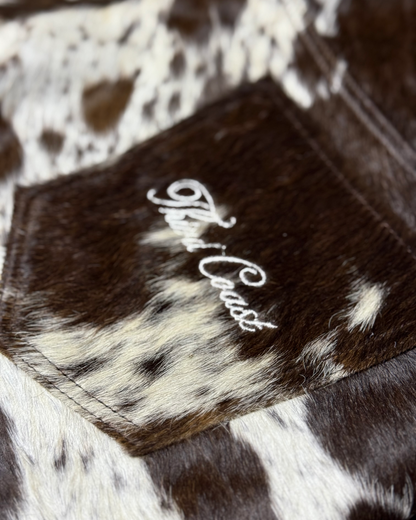 Cowhide Shorts | Brown and White