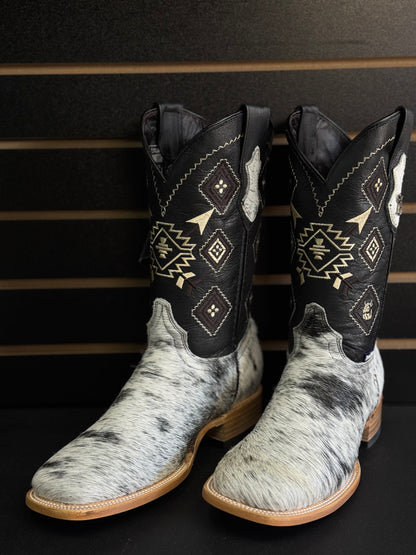 Men's Square Toe Cowhide Boot- Sz. 8