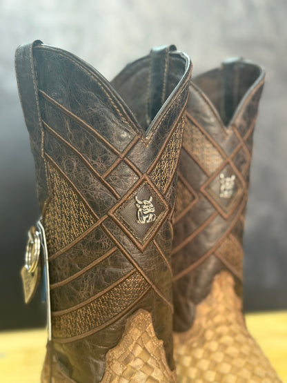 'Prescott'- Basketweave Leather Boot