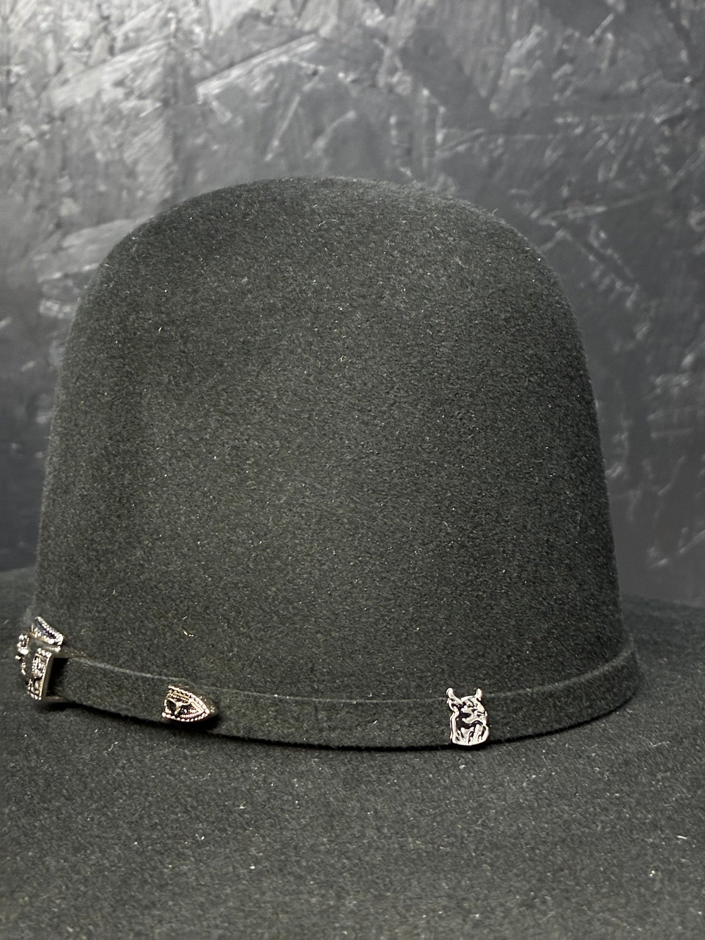 4X ‘Black’ Open Crown Felt Hat