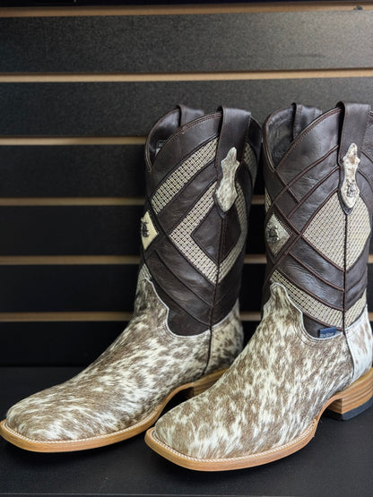 Men's Square Toe Cowhide Boot- Sz. 9