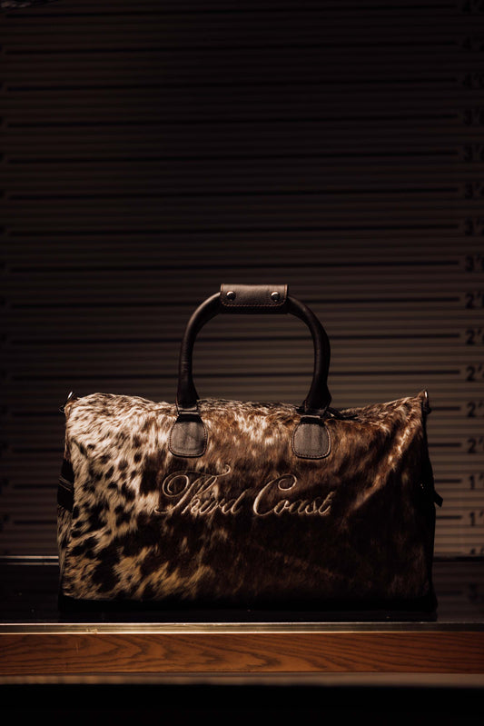 Duffle Bag | Brown and White