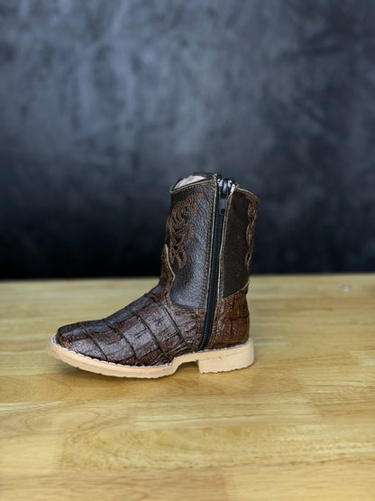 Baby Brown Caiman Boot