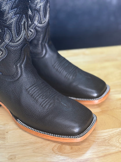 'Midnight Vaquero'- Leather Cowboy Boot