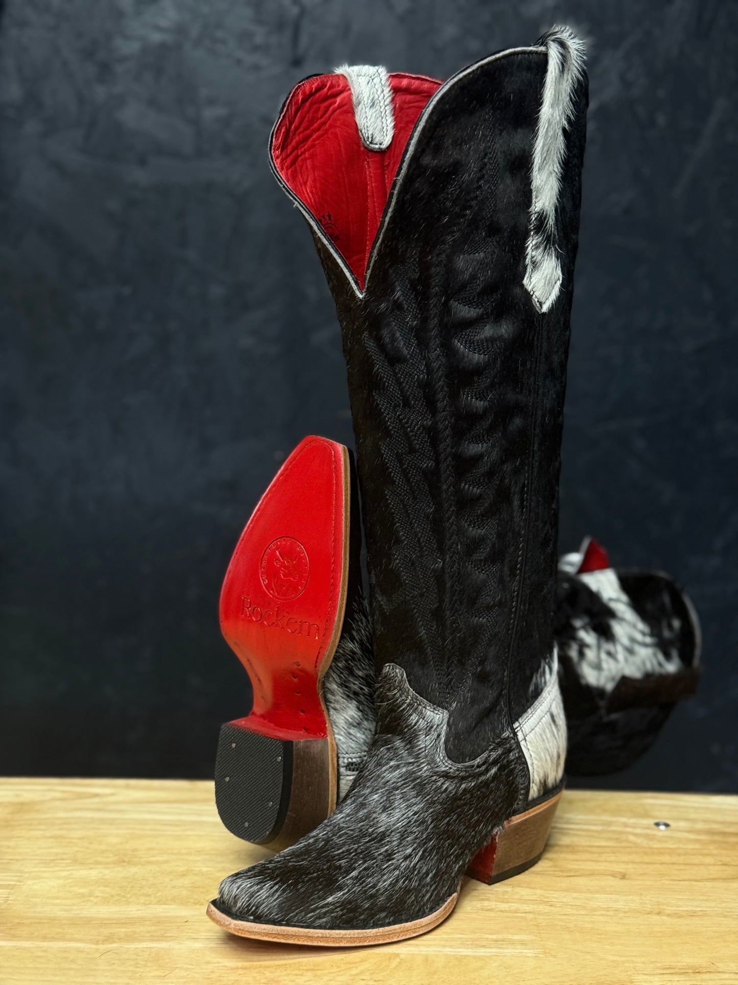 Tall Red Bottom Cowhide 6