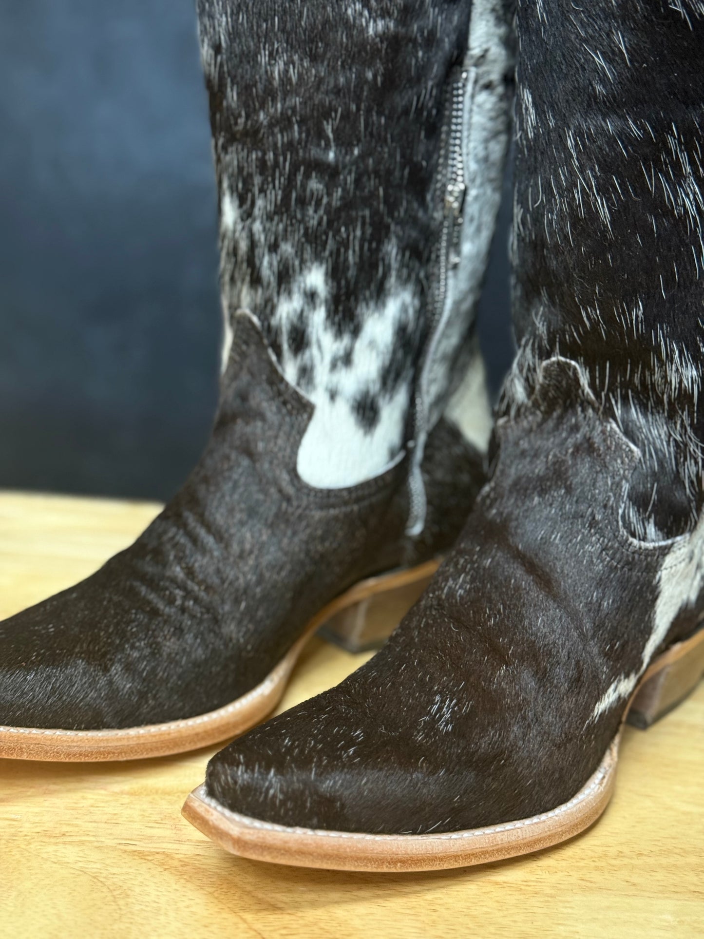 Tall Red Bottom Cowhide 9