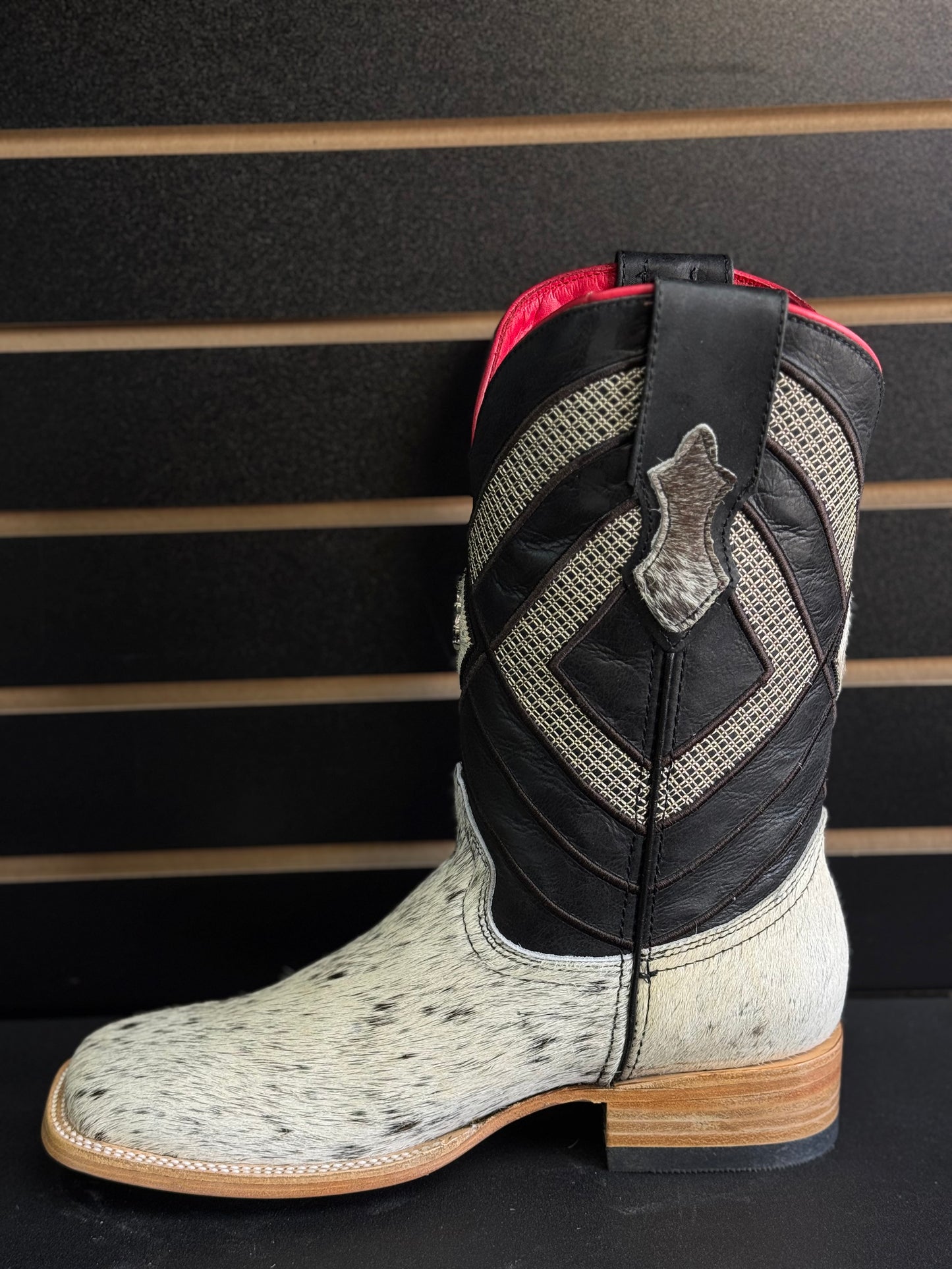 Men's Square Toe Cowhide Boot- Sz. 8.5