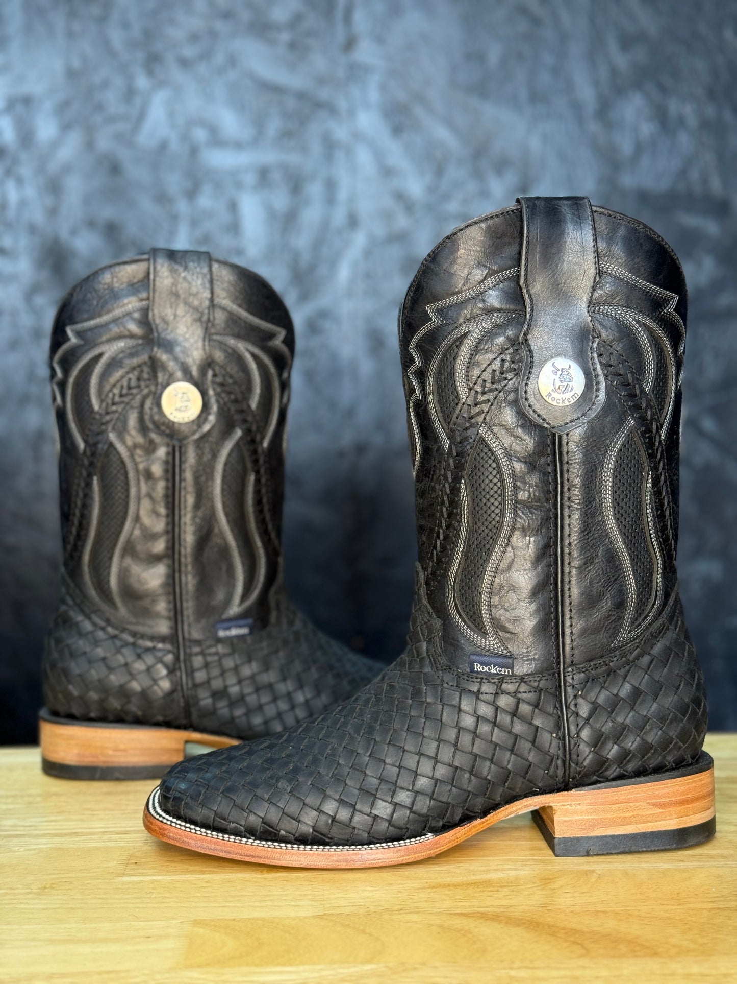 'Elliot'- Basketweave Leather Boot