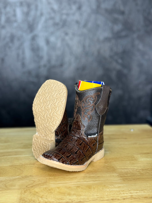 Baby Brown Caiman Boot