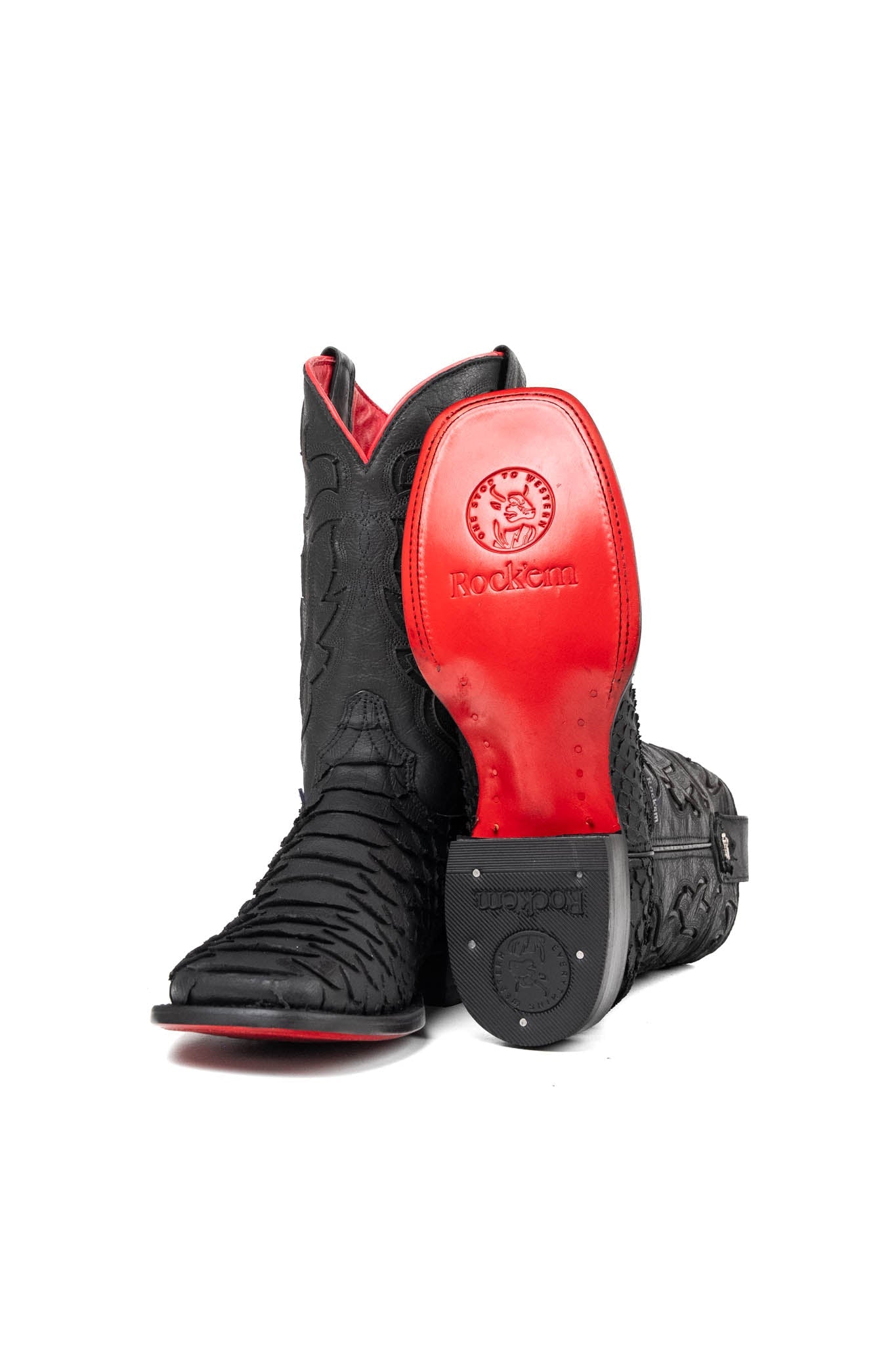 Viper Red Bottom | Python Print Boot