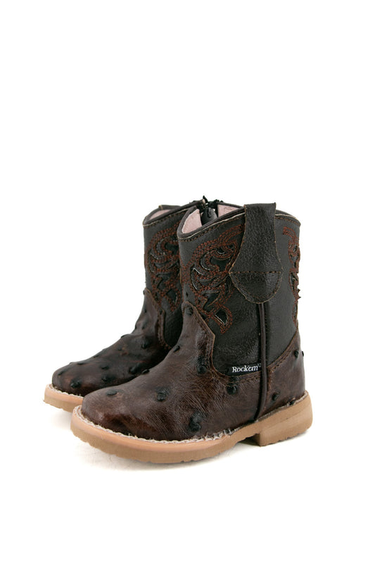 Brown Ostrich | Baby Boot