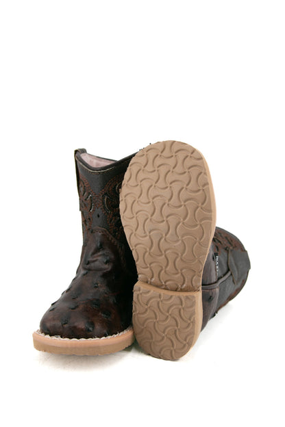 Brown Ostrich | Baby Boot