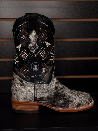 Men's Square Toe Cowhide Boot- Sz. 6