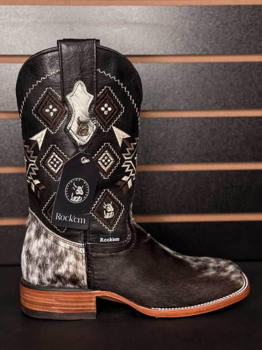 Men's Square Toe Cowhide Boot- Sz. 6